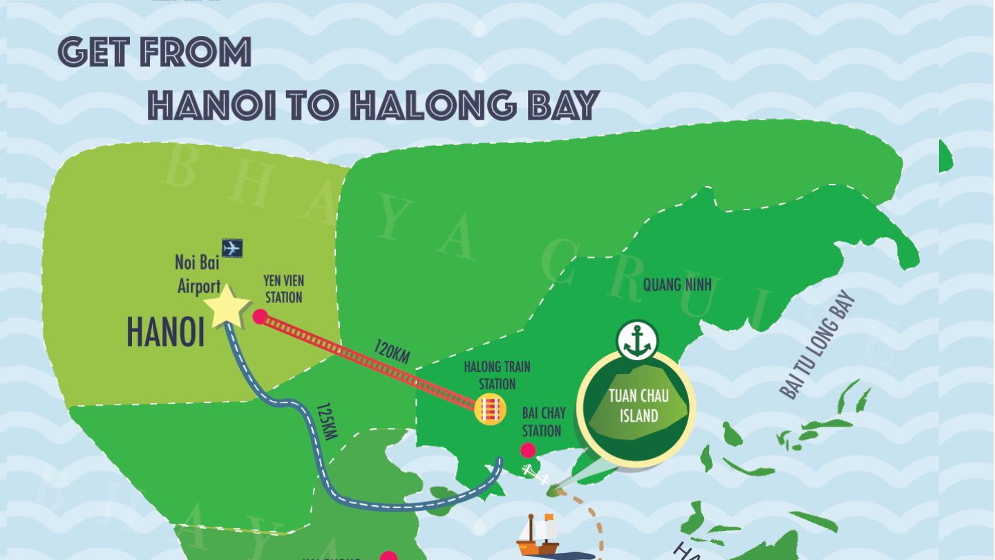 Find out the distance from Hanoi to Halong Bay Vietnam