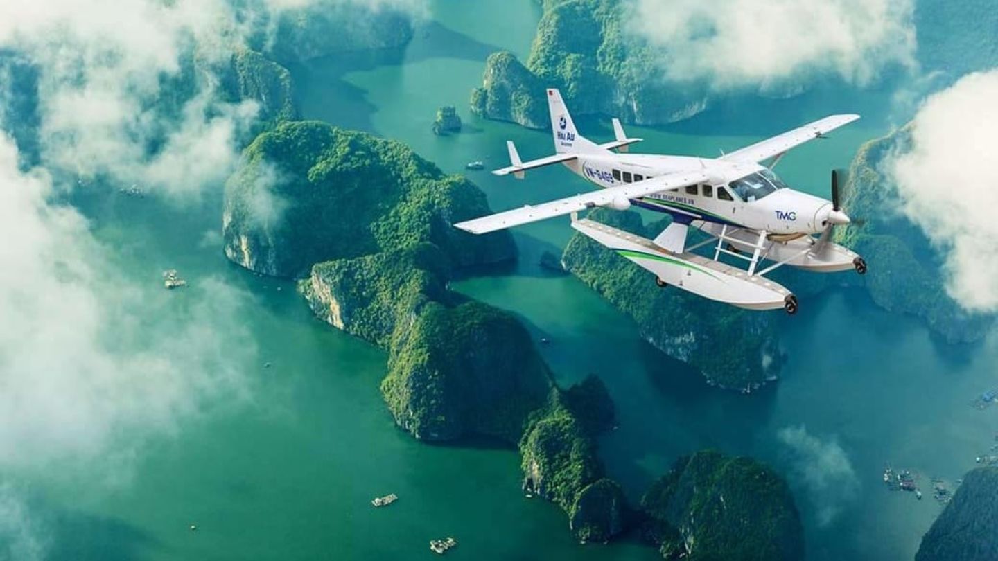 Airplane is one of the popular transportation to Halong Bay